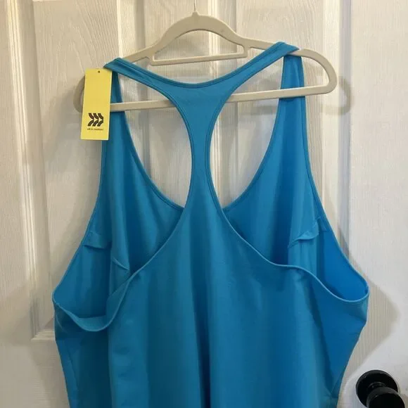 All In Motion Women’s Plus 3X Racerback Tank Top Turquoise Blue NWT Activewear - Picture 11 of 16